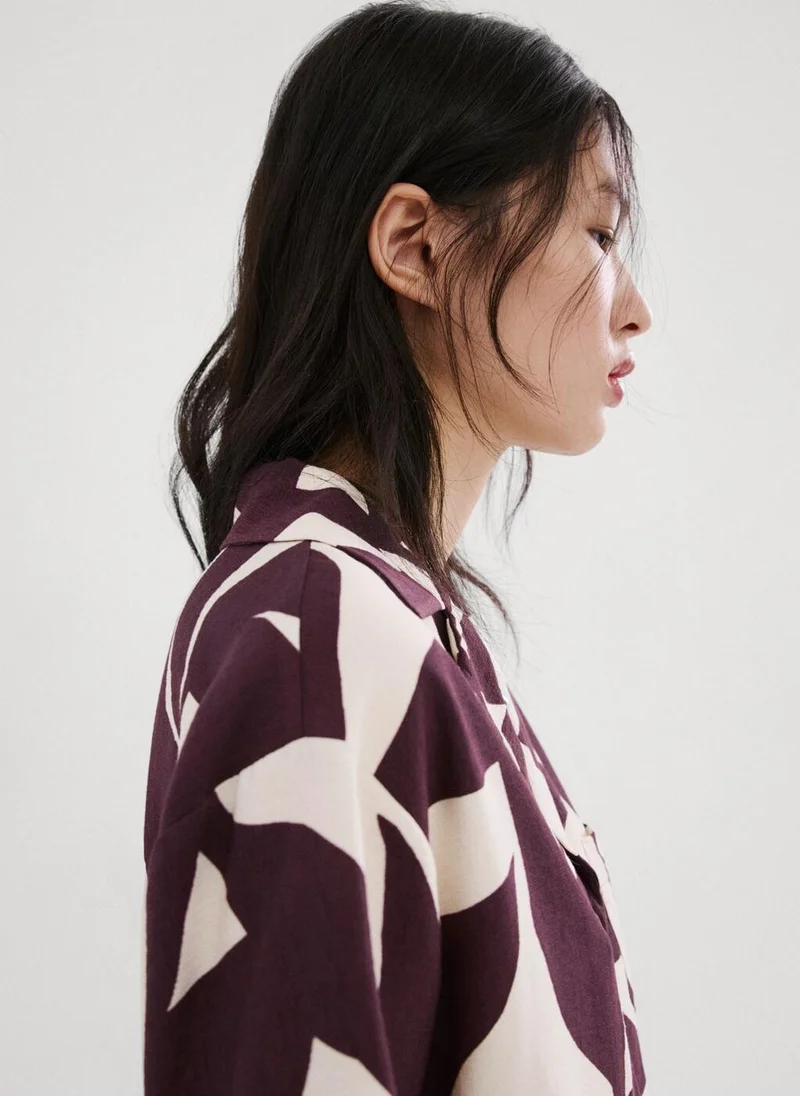 Mango  Printed short-sleeved shirt for Women | Best Price UAE