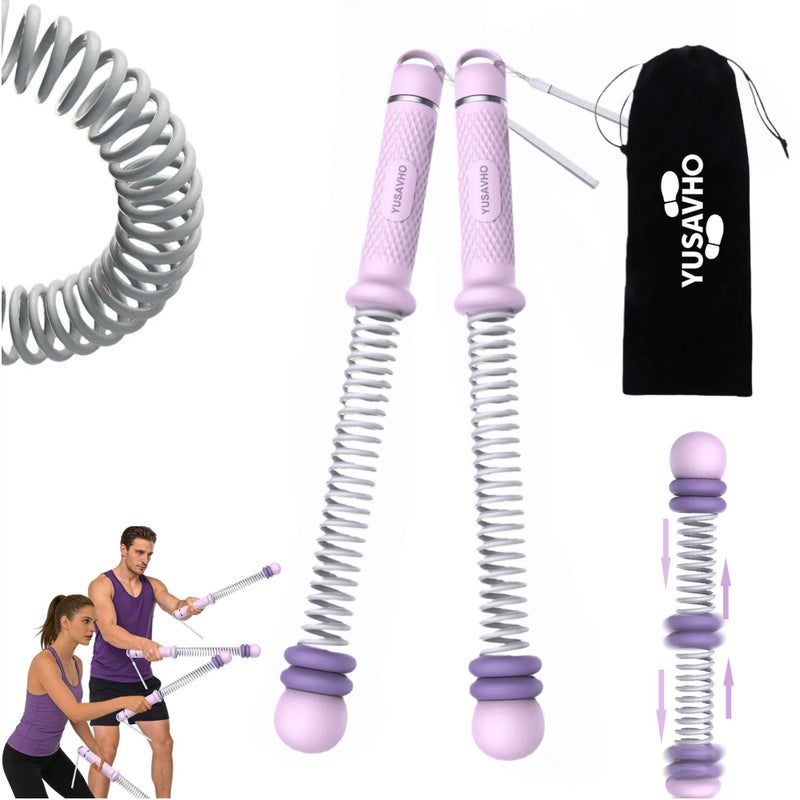 YUSAVHO Adjustable Ropeless Battle Ropes for Home Gym for Men & Women, Quiet Air Resistance Heavy Duty Cordless Battle Rope,Exercise Ropes with Variable Resistance, Strength & Low-Impact Cardio for HIIT - Image 1