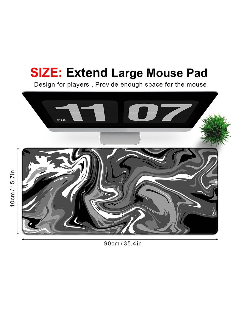 Flash Hawk Large Mouse Pad 900*400mm Size,Anti-Skid Gaming Mouse Pad Office Desk Mat Desk Pad for Computers Laptop Black/Grey - Image 2