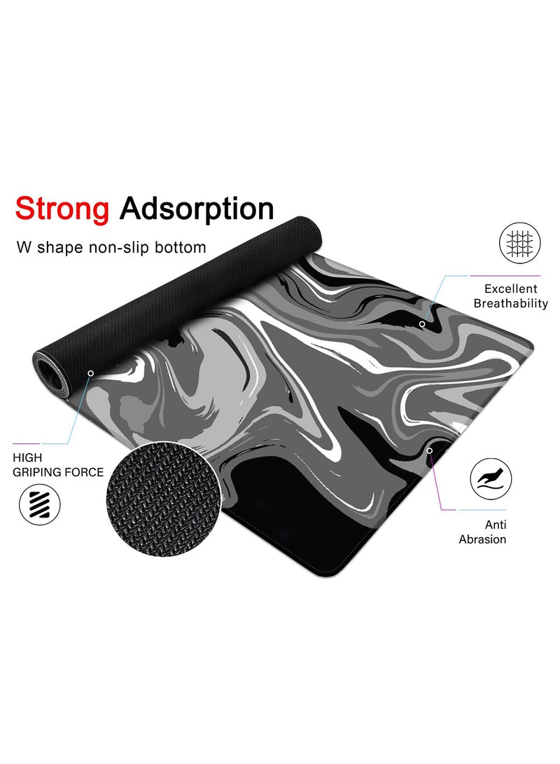 Flash Hawk Large Mouse Pad 900*400mm Size,Anti-Skid Gaming Mouse Pad Office Desk Mat Desk Pad for Computers Laptop Black/Grey - Image 3