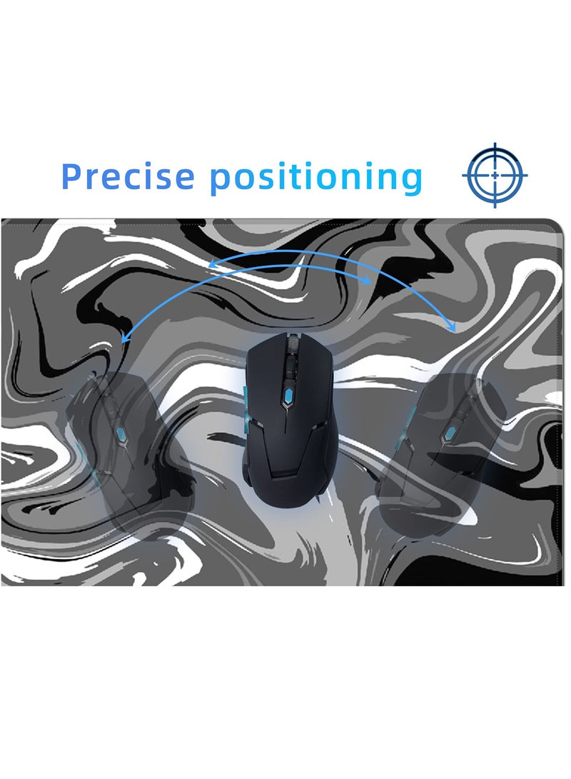 Flash Hawk Large Mouse Pad 900*400mm Size,Anti-Skid Gaming Mouse Pad Office Desk Mat Desk Pad for Computers Laptop Black/Grey - Image 5