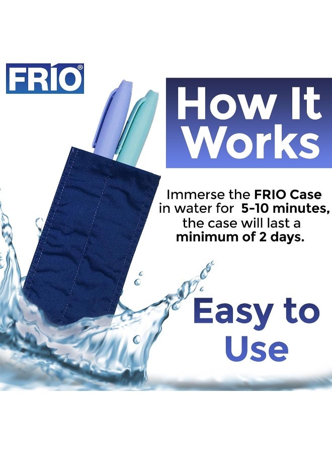 Frio محفظة سفر ثنائية لتبريد الأنسولين لمرضى السكري (ثنائية، زرقاء) - Image 5