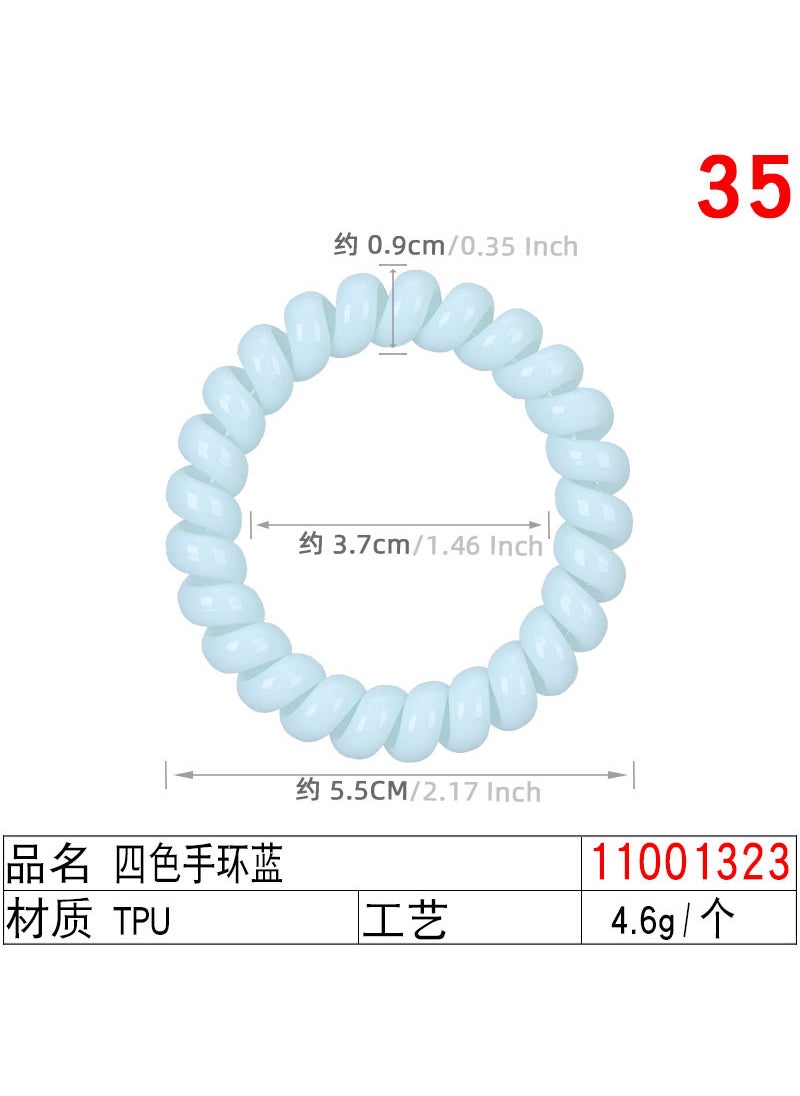 Generic Korean Mermaid Hair Ties Scrunchies 11001323# four-color bracelet Blue 