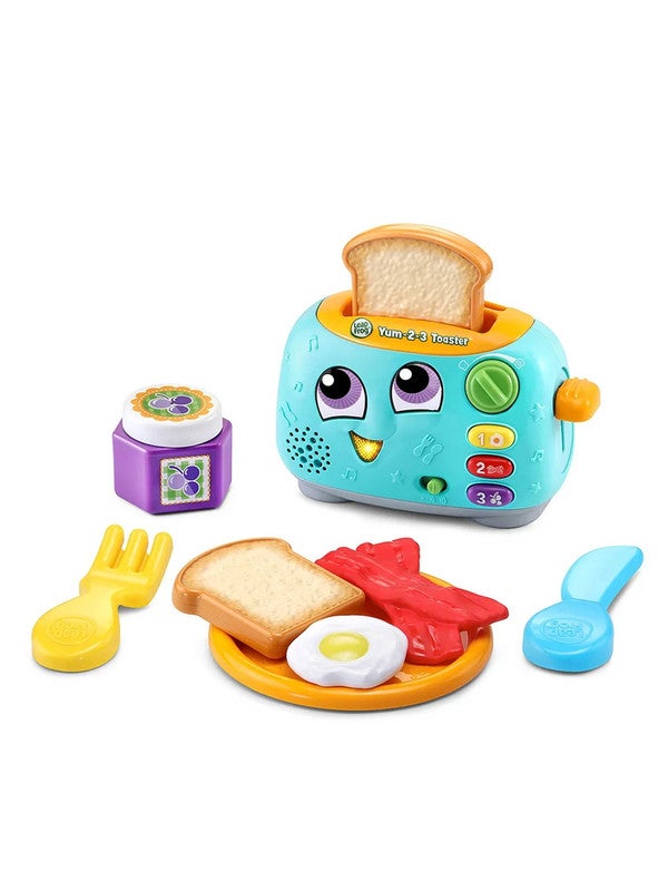 LeapFrog Yum-2-3 Toaster, Learning Toy with Sounds and Colours for Sensory Play, Educational Toys for Kids, Preschool Toys, Pretend Play for Boys and Girls Aged 1, 2 & 3 Years, English Version - Image 1