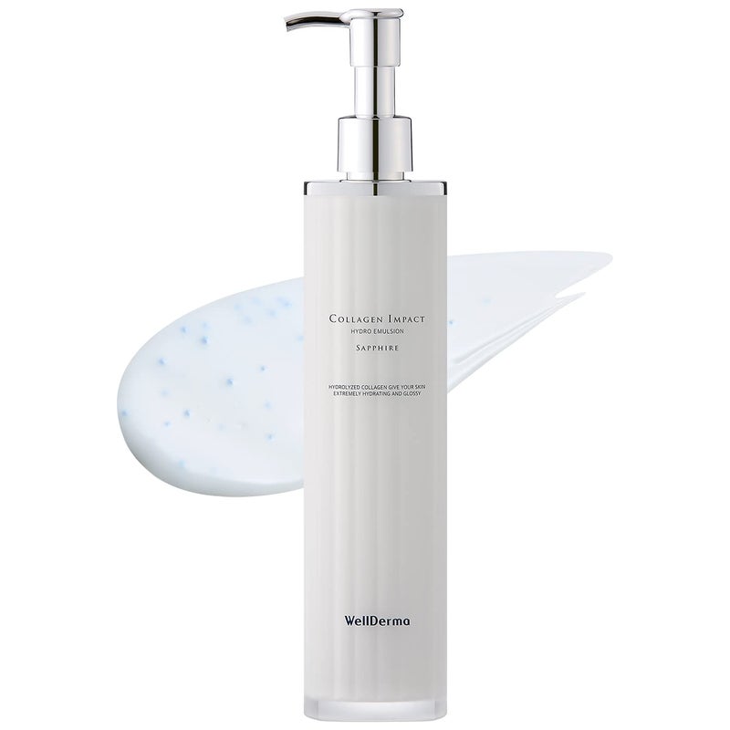 WELLDERMA Sapphire Collagen Impact Hydro Emulsion 100mL 338 floz Hydrating Balancing Face Lotion with Niacinamide and Shea Butter