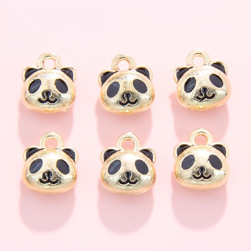 12pcs Mix Panda Cat Enamel Pendant Zinc Alloy Charm For Jewelry Necklace Bracelet - Image 5