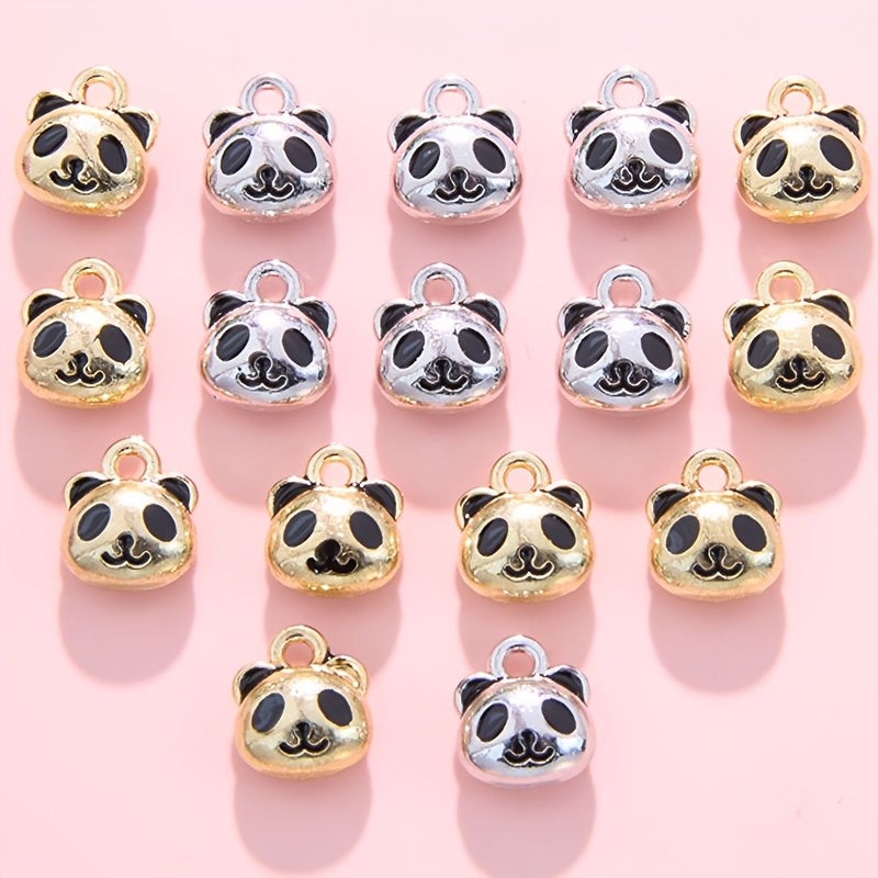 12pcs Mix Panda Cat Enamel Pendant Zinc Alloy Charm For Jewelry Necklace Bracelet - Image 1