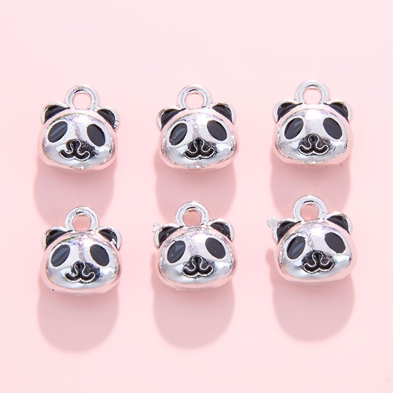 12pcs Mix Panda Cat Enamel Pendant Zinc Alloy Charm For Jewelry Necklace Bracelet - Image 2