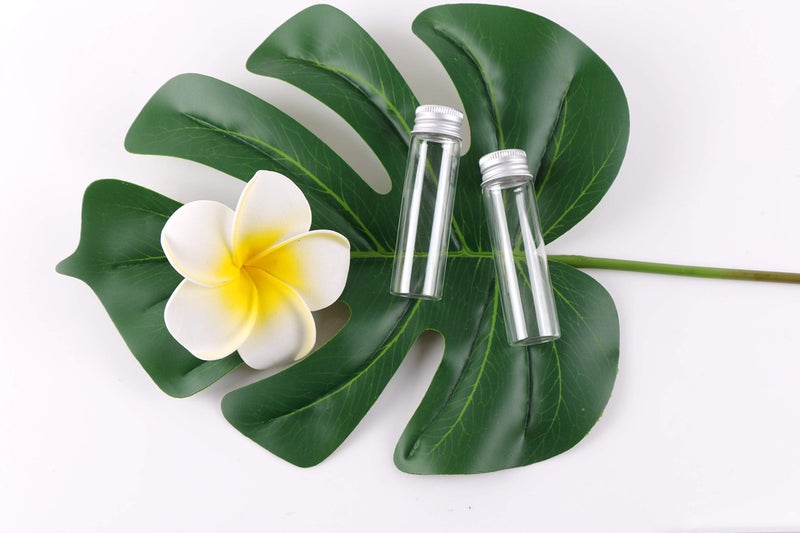 MaxMau 24 Tiny Jars with Aluminum Screw Lids 15ml Small Glass Bottles Clear Mini Vials Metal Caps Top Sample Message Bottle Jewelry Beads Herbs Storing Wedding Favors DIY Decorations - Image 4