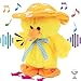 Hopearl Talking Singing Duck Toy Repeats What You Say Walking Duckling Electric Interactive Animated Toy Speaking Plush Buddy Gifts for Toddlers Yellow 8 - Image 2