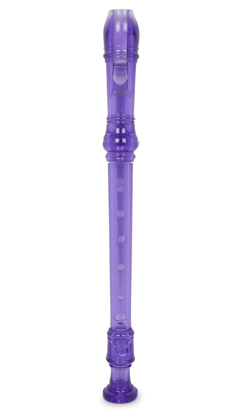 Juarez JRF100PP Claró Descant German Style 8 Holes Soprano Recorder Flute with Cleaning Rod Suitable for School Ensembles | Home Practice | Music Classes | Gift, Purple with Cleaning Rod & Case - Image 1