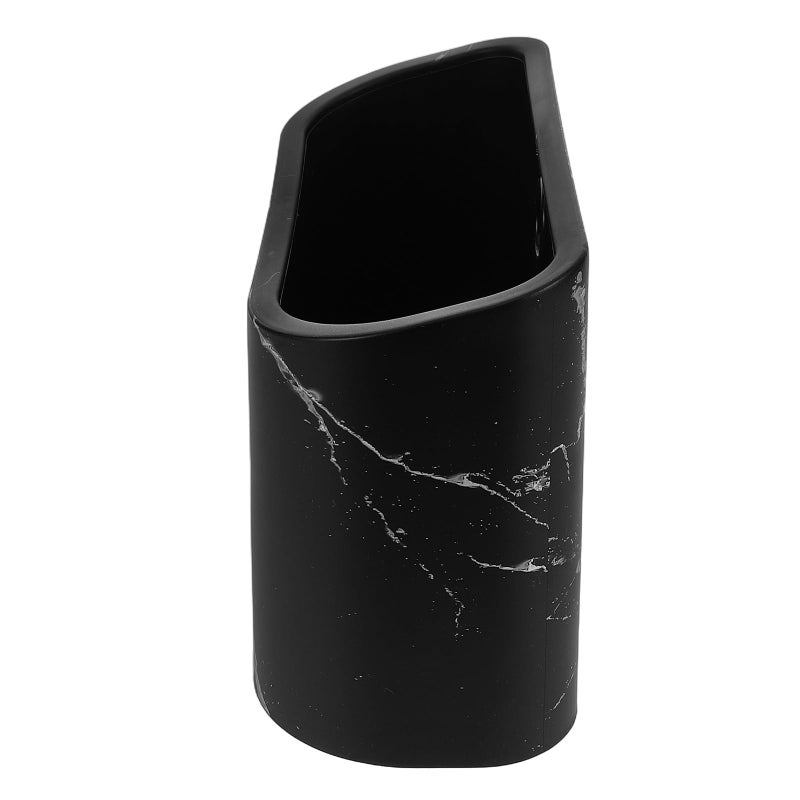 Black Marble Wall Mounted Mini Trash Can Small Bathroom Waste Basket For Office Hotel Home - Image 2