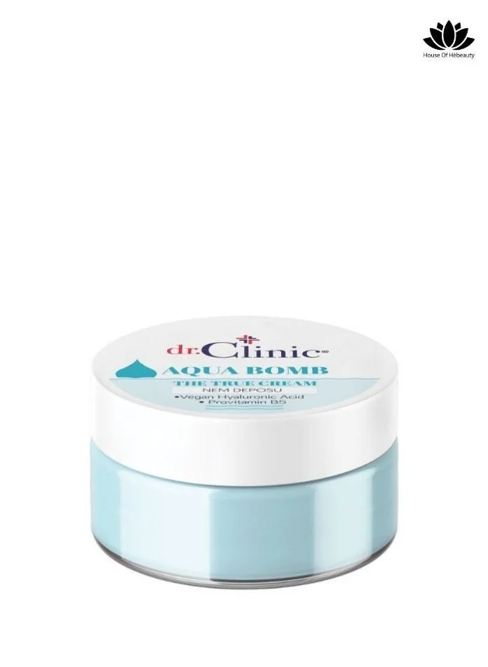 dr.Clinic DR. CLINIC | Aqua Bomb Moisturizing Cream | Deep Hydration & Glow | Vegan Formula with Hyaluronic Acid & Provitamin | For All Skin Types | 50 ml