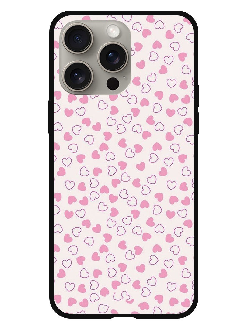 Theodor Protective Case Anti Scratch Shock Proof Bumper Cover For iPhone 15 Pro Small Hearts - Image 1