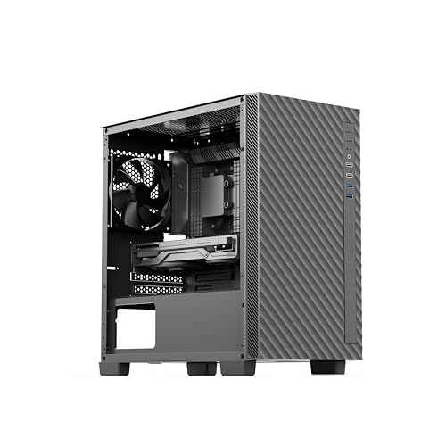 Rosewill FBM-X5 Micro ATX Mini Tower Desktop Gaming & Office PC Computer Case with Pre-Installed 400W Power Supply, 240mm / 280mm AIO Support, 2X USB 2.0, 2 USB 3.0, 1x 120mm PWM Fan - Image 3
