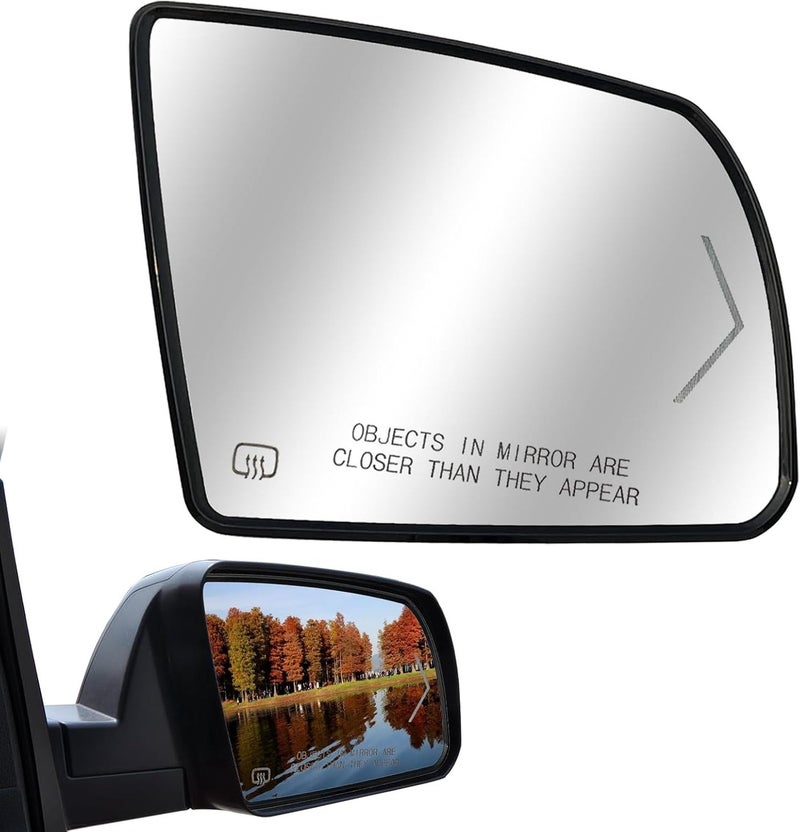 BSAMZO Passenger Right Side Heated Mirror for Toyota Sequoia and Tundra