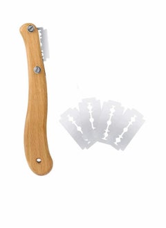 KASTWAVE Bread Slashing Tool, Dough Scoring Lame with Wood Handle Bread Bakers Cutter Dough Making Razor with 5 Blades for Bread Baking DIY Dough Making Razor Bread Bakeware Kitchen Cake Dessert Shop  - Image 1
