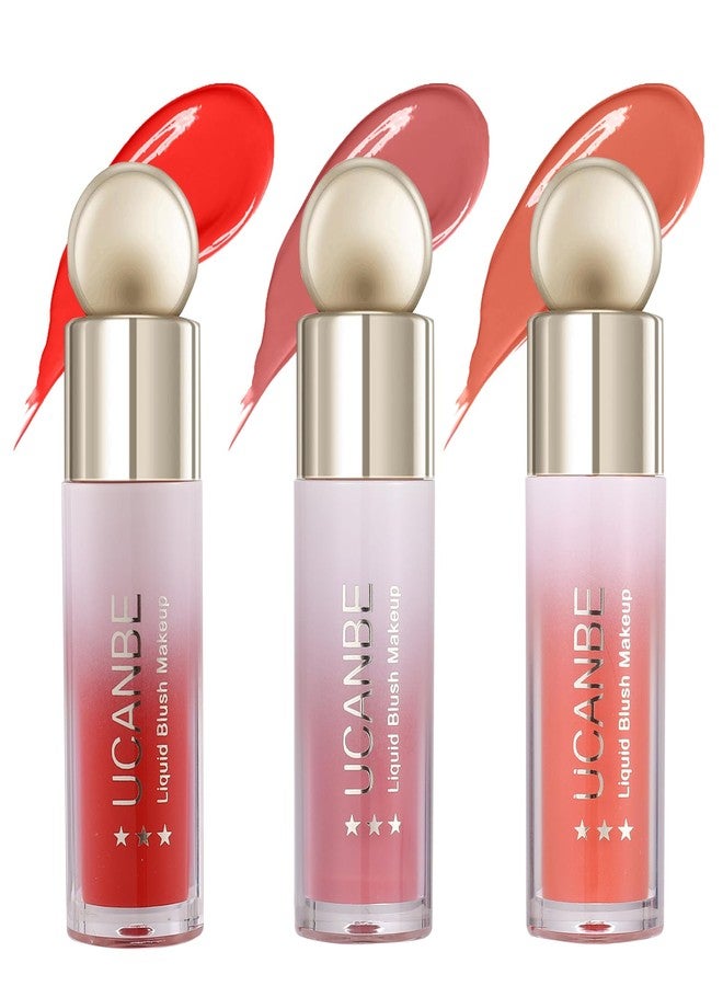 UCANBEMAKEUP UCANBE 3 PCS Liquid Blush Makeup Kit, Soft Cream Face Blush for Cheeks, Dewy Cheek Tint, Easy to Blend & Light Weight Face Blushes for Women Girls(02) - Image 1