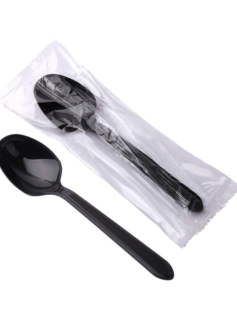 Star Individually Wrapped Plastic Spoons, 100 pcs  - Image 1