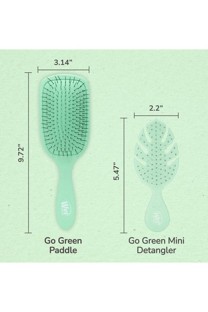 Wet Brush Go Green Paddle Detangler - Green - Image 5