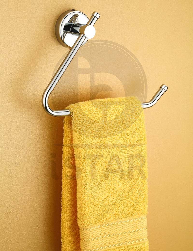 iSTAR Stainless Steel Chrome Finished Half Square Towel Ring Napkin Holder Towel Hanger Pack of 2 - Image 4