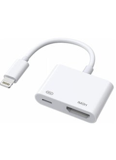[Apple MFi Certified] Lightning to HDMI Adapter for iPhone to TV – 1080P Digital AV Adapter Sync Screen Connector Cable