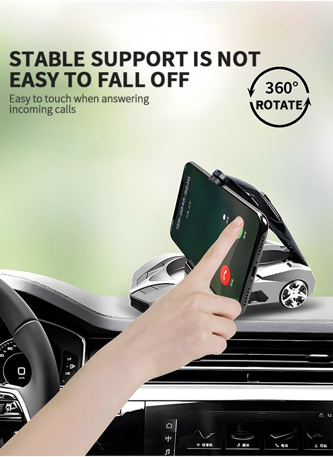 GROIC Car Phone Holder for Car, Phone Bracket, Instrument Panel Decoration, Temporary Parking Number and Aromatherapy 4-in-1 Car Model Universal 360° Rotation Car Phone Holder  - Image 5