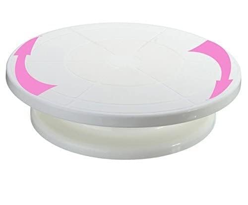 AKSHAR ENTERPRISE AKSHAR ENTERPRISE Round Easy Rotating Turntable Revolving Cake Stand  - Image 1