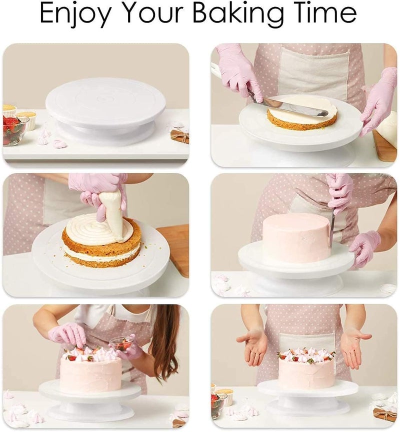AKSHAR ENTERPRISE AKSHAR ENTERPRISE Round Easy Rotating Turntable Revolving Cake Stand  - Image 4