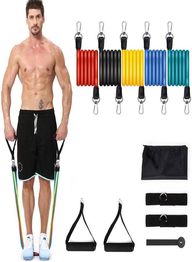Dezna Unbreakable Resistance Band for Exercise (11pc)| 100% Natural Latex Fitness Resistance Tube | Resistance Bands for Workout for Men & Women - Image 1