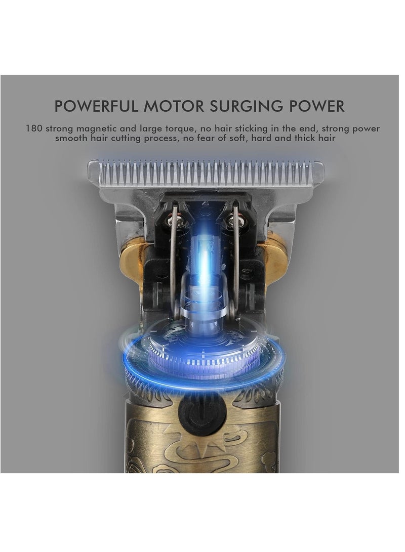 Upgraded Hair Trimmer Beard Clippers for Men Professional USB Electric Hair Clippers for Hair Cutting Trimmers Cordless Outliner Zero Gaped LED Display (Hair Clippers for Men, GOLD 01) - Image 4