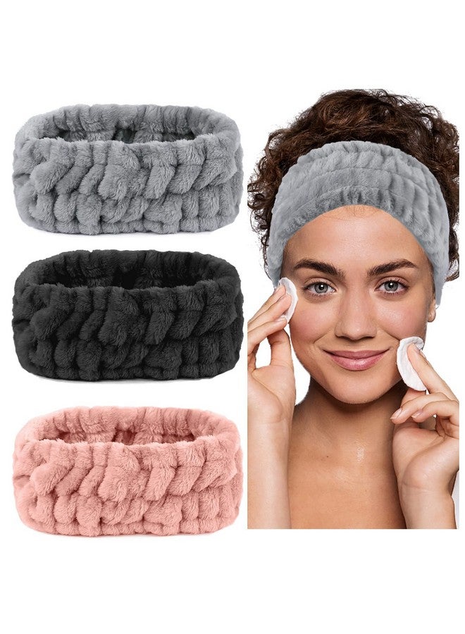 LAPOHI 3 Pack Microfiber Towel Headbands For Washing Face, Facial Headbands Makeup Headband Spa Headband Skincare Headband Fash Wash Headband For Women And Girls - Image 1