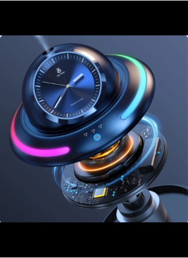 Generic Car Perfume Intelligent Clock Diffuser TYPE-C Car Air Purifier Fragrance For Car Aromatherapy Instrument Perfume Car Accessories  - Image 2