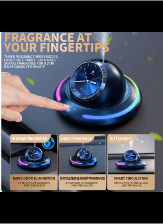 Generic Car Perfume Intelligent Clock Diffuser TYPE-C Car Air Purifier Fragrance For Car Aromatherapy Instrument Perfume Car Accessories  - Image 3