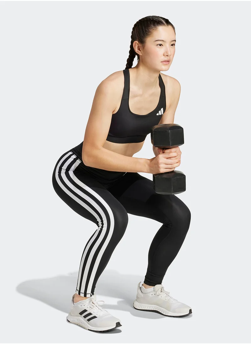 Adidas 7/8 Optime Essential 3 Stripe Leggings