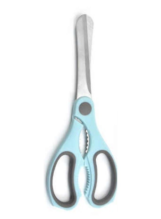 Generic Kitchen Scissors Heavy Duty Scissors Utility Stainless Steel Scissor Multipurpose Sharp Scissor Great for Vegetable, Fish, Bones, Nut, Meat, Turkey, Chicken, Flowers, BBQ Kitchen Essential (Blue)  - Image 2
