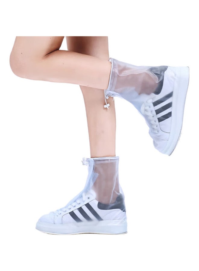 NOLANSEND Rain Shoe Covers For Men And Women, Thick-Soled Rain Boots, Portable Adult Non-Disposable Transparent Rain Boots, Size L (39-40) - Image 3