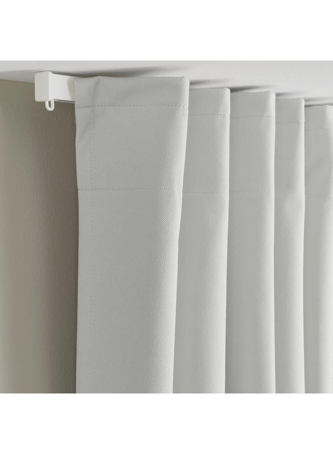 erorex Block-out curtains, 1 pair, white/with heading tape, 145x300 cm - Image 5