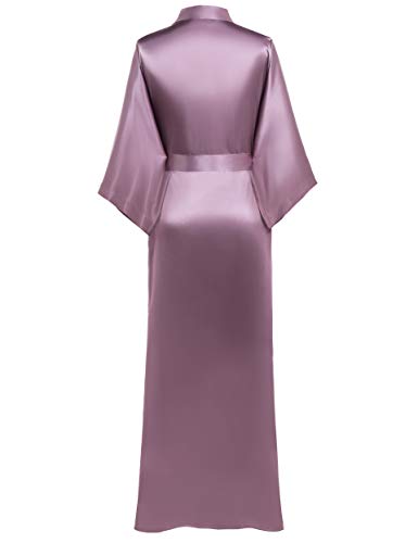 PRODESIGN Satin Kimono Robe Women Long Silky Kimono Bathrobe Sleepwear Wedding Bridesmaid Robe - Image 2