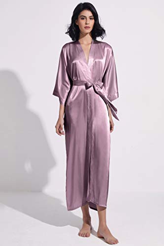 PRODESIGN Satin Kimono Robe Women Long Silky Kimono Bathrobe Sleepwear Wedding Bridesmaid Robe - Image 5