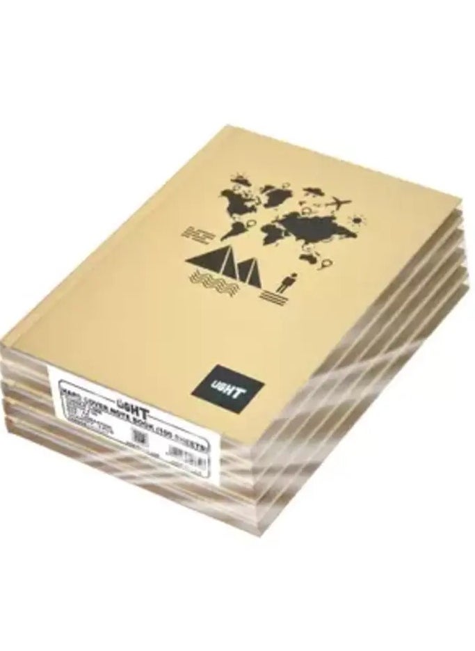 Light Light Hard Cover Single Line A4 100 Sheets Notebook - Pack of 5 Pieces, LINBA41805 