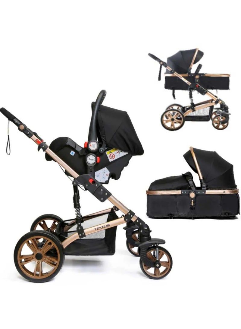 Belecoo All‑in‑One 3‑in‑1 Luxury Stroller Travel System – Newborn to Toddler, Includes Car Seat & Carry Bag - Image 5