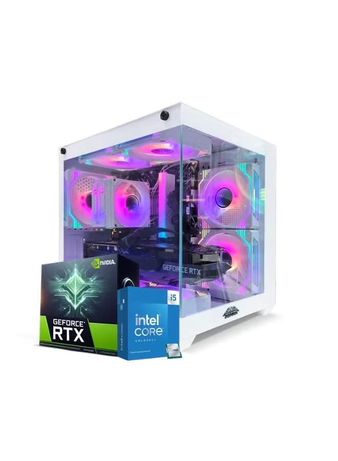 BLUMENIT كمبيوتر الألعاب BLUMENIT NOVA الأبيض | معالج Intel Core i5-12400F | بطاقة الرسوميات RTX 4060 سعة 8GB | ذاكرة RAM سعة 16GB | SSD سعة 1TB | Windows 11 Pro | صندوق RGB - Image 2