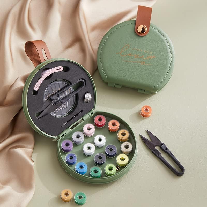 Curated Cart Portable Sewing Kit Combo - Sui Dhaga Kit Organizer - Thread, Scissors, Needles, Pins, Measuring Tape, Thimble - DIY Travel & Home Sewing Repair Set - Sewing Thread Box Mini Set - Image 5