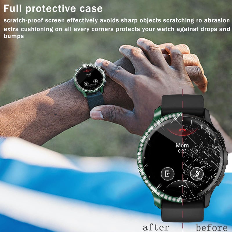 RICHONE [10 Pcs] RICHONE Bling Cases Compatible with Garmin Venu 3S Watch, Soft TPU Diamonds Glitter Screen Protector for Venu 3s, Garmin Smartwatch Face Covers Frame Bezel Bumper Accessories for Women Men - Image 2