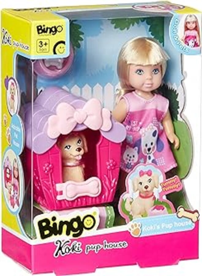 Bingo Koki Doll Pup House Set for Girls