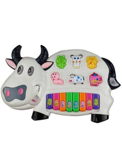 Toys Cow Musical Piano Toy for Kids – Animal Sound & Light Learning Toy – Safe & Fun Early Education Gift for Toddlers  - Image 1