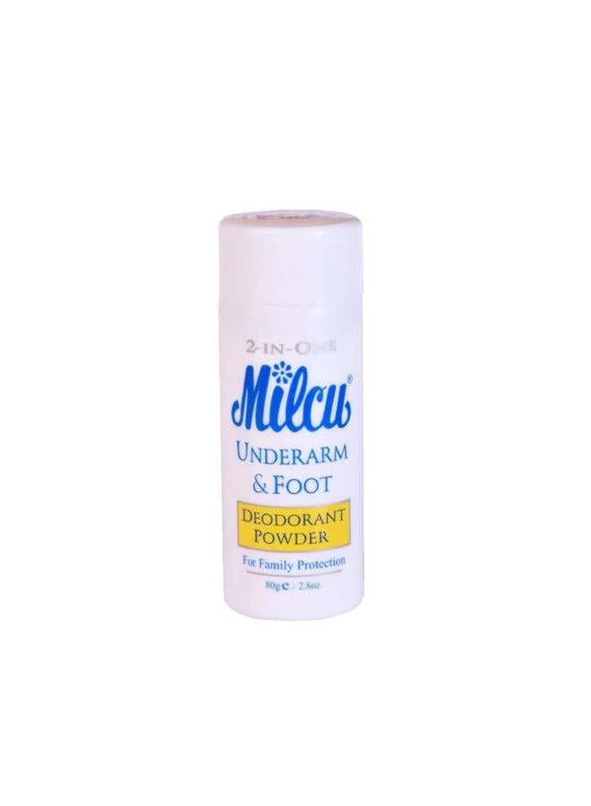 Milcu Underarm & Foot Deodorant Powder 80 grams Large Size by Milcu - Image 1