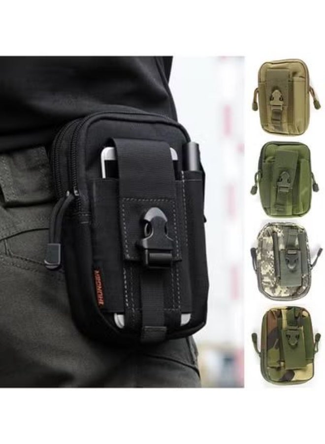 Goolsky Tactical-Style Molle Waist Pouch, Oxford Fabric Utility Belt Bag with Quick-Release Buckle for Phone & Small Gear - Image 4