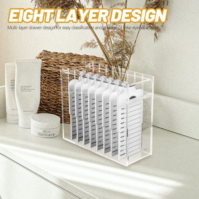 Multi Layers Storage Box Eyelash Case Clear False Eyelash Organizing Case - Image 4